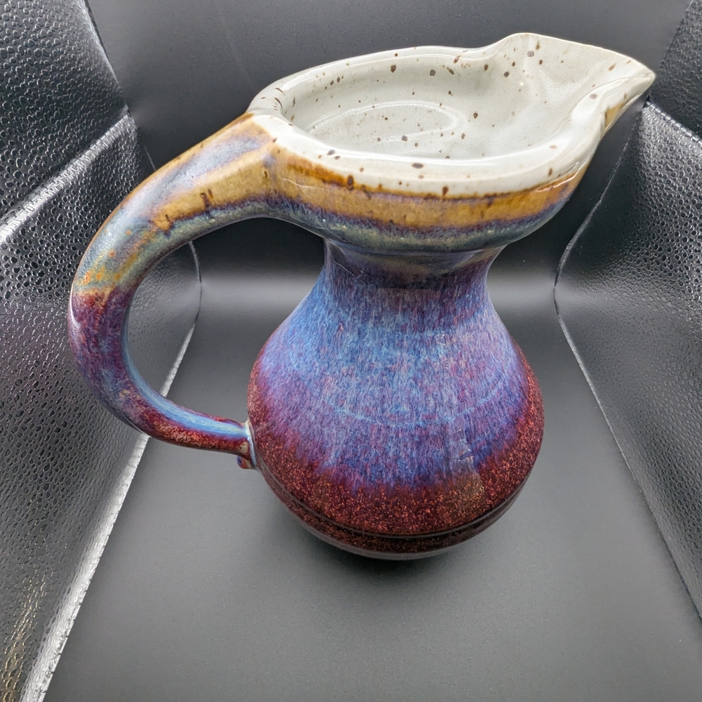 Handcrafted Multicolor Ceramic Pitcher - Picture 5 of 12